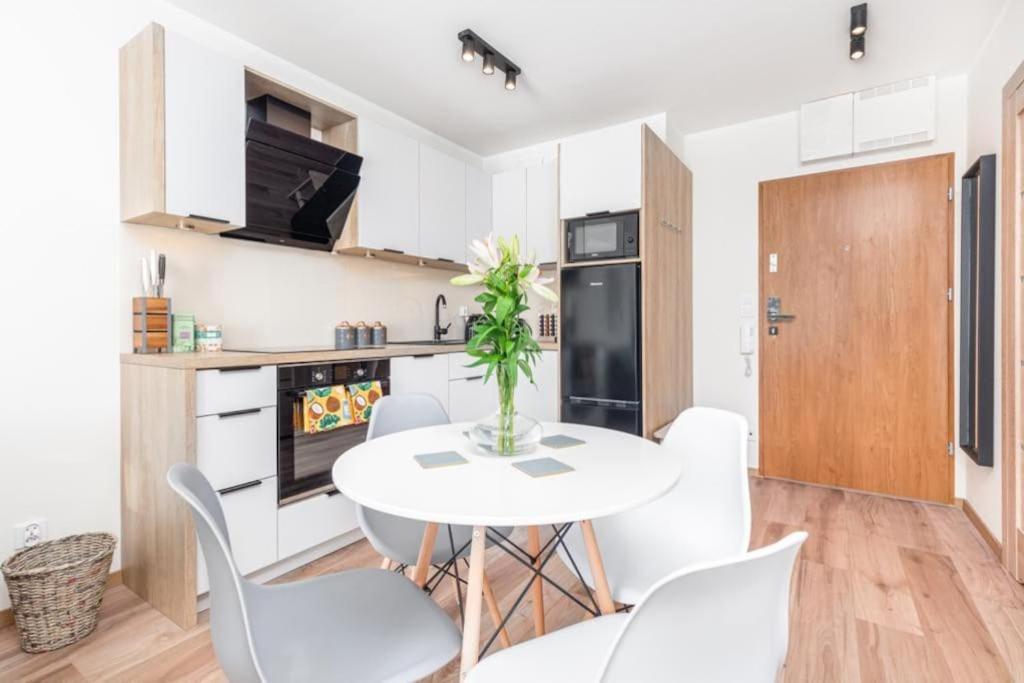 Modern Riverside Apartment With Free Parking Space Stettin Eksteriør billede